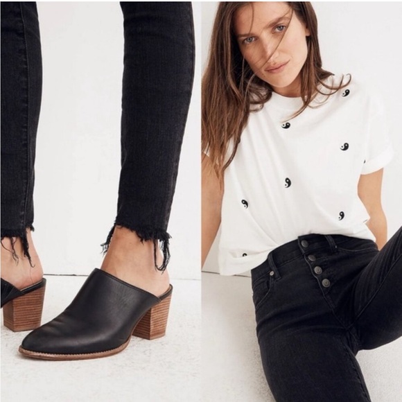 Madewell Tall 9" High-Rise Skinny Jeans Berkeley Black Button Fly Size 27 T Long - Picture 2 of 13